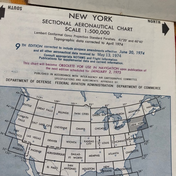 VINTAGE MAPS  AERONAUTICAL CHARTS TOPOGRAPHICAL MAPS &TEST GUIDE FOR PILOTS - Picture 7 of 16